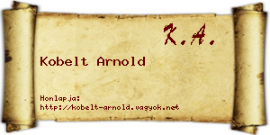 Kobelt Arnold névjegykártya